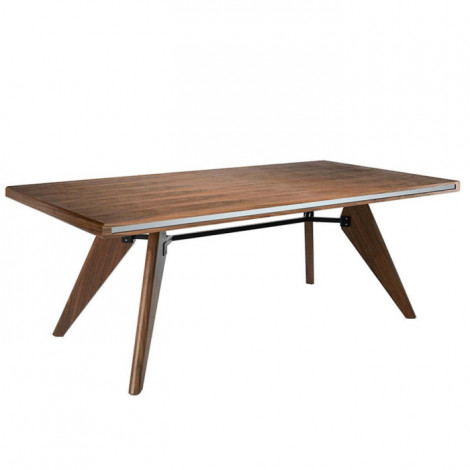 Table à Manger en Bois "Dinayo" 220cm Noyer|Table|Paris Prix