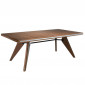Table à Manger en Bois "Dinayo" 220cm Noyer|Table|Paris Prix