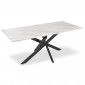 Table de Repas Design "Nalou" 180cm Blanc & Noir|Table|Paris Prix