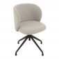 Chaise Pivotante en Lin "Gena" 56cm Gris|Chaise|Paris Prix