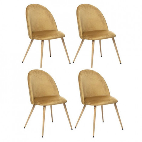 Lot de 4 Chaises Design "Slano" 84cm Jaune Cumin|Chaise|Paris Prix