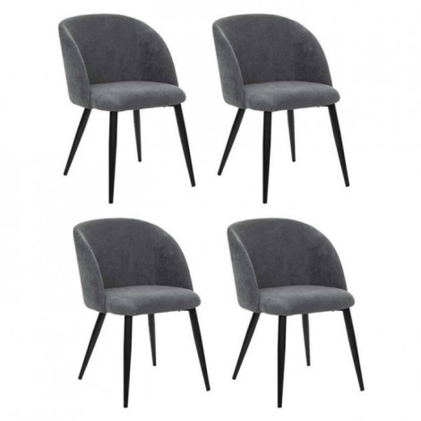 Lot de 4 Chaises Design "Celeste" 81cm Gris Galet|Chaise|Paris Prix