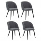 Lot de 4 Chaises Design "Celeste" 81cm Gris Galet|Chaise|Paris Prix