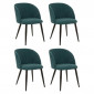 Lot de 4 Chaises Design "Celeste" 81cm Vert Jade|Chaise|Paris Prix