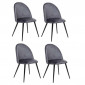 Lot de 4 Chaises Design "Slano" 84cm Gris Souris|Chaise|Paris Prix