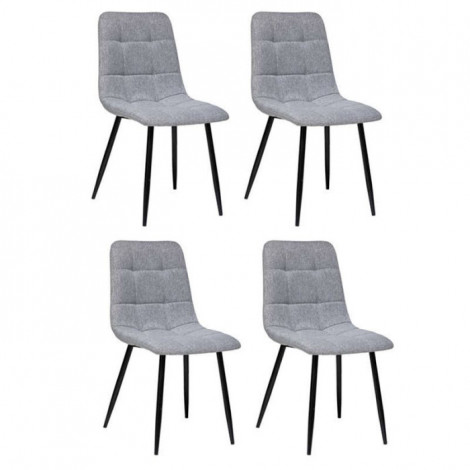 Lot de 4 Chaises Design "Sirac" 83cm Gris Clair|Chaise|Paris Prix
