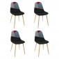 Lot de 4 Chaises Patchwork "First" 83cm Multicolore|Chaise|Paris Prix