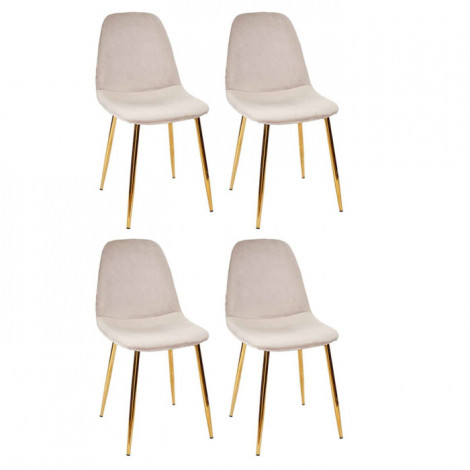 Lot de 4 Chaises Design "Royal" 86cm Taupe|Chaise|Paris Prix