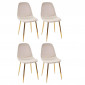 Lot de 4 Chaises Design "Royal" 86cm Taupe|Chaise|Paris Prix