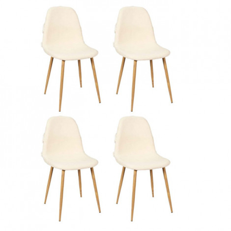 Lot de 4 Chaises Design "Faro" 86cm Beige|Chaise|Paris Prix