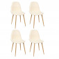 Lot de 4 Chaises Design "Faro" 86cm Beige|Chaise|Paris Prix