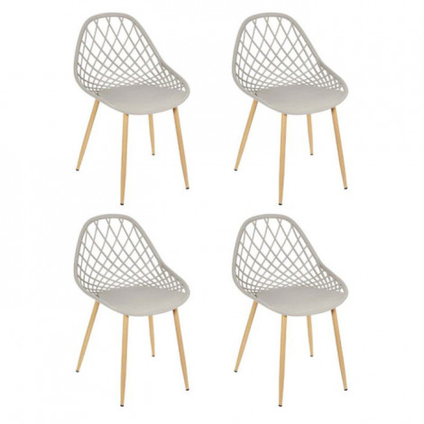 Lot de 4 Chaises Design "Malaga" 80cm Taupe|Chaise|Paris Prix