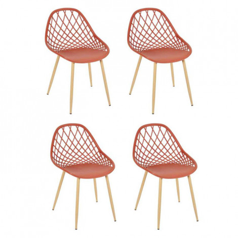 Lot de 4 Chaises Design "Malaga" 80cm Terracotta|Chaise|Paris Prix