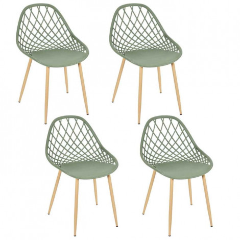 Lot de 4 Chaises Design "Malaga" 80cm Vert|Chaise|Paris Prix