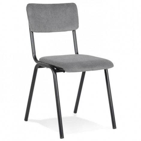 Chaise Design Vintage "Fortuna" 83cm Gris|Chaise|Paris Prix