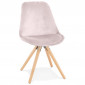 Chaise Design en Velours "Kazao" 84cm Rose|Chaise|Paris Prix