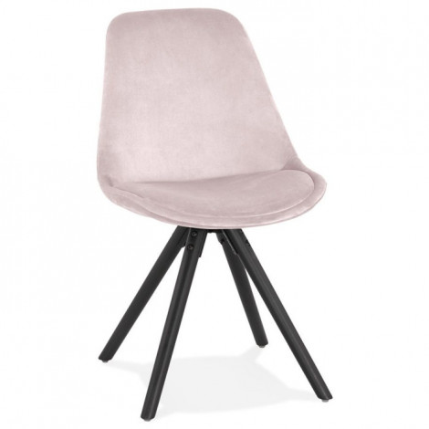 Chaise Design en Velours "Kazao" 84cm Rose & Noir|Chaise|Paris Prix