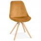 Chaise Design en Velours "Kazao" 84cm Moutarde|Chaise|Paris Prix