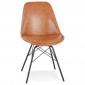 Chaise Design "Ozona" 83cm Marron & Noir|Chaise|Paris Prix