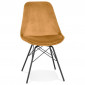 Chaise Design en Velours "Zaniolo" 83cm Moutarde|Chaise|Paris Prix