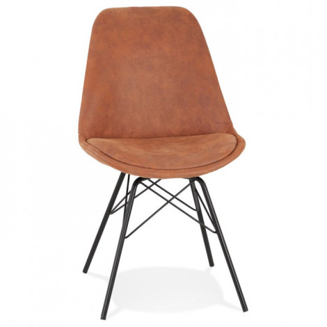 Chaise Design "Stomboli" 83cm Marron & Noir|Chaise|Paris Prix