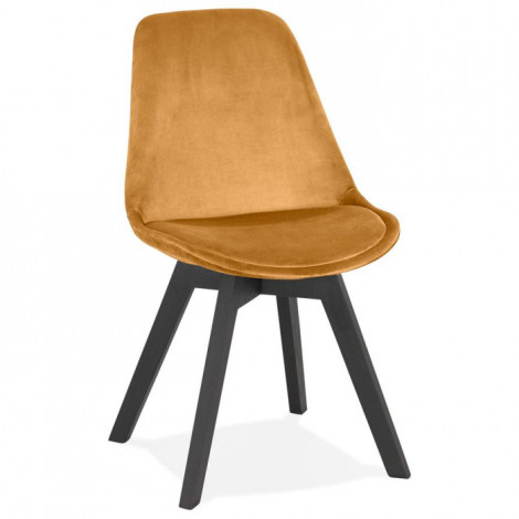 Chaise Design "Persée" 85cm Moutarde & Noir|Chaise|Paris Prix
