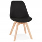Chaise Design Scandinave "Amoru" 82cm Noir & Beige|Chaise|Paris Prix