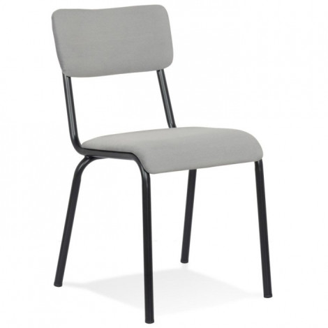 Chaise Design en Velours "Politano" 83cm Gris|Chaise|Paris Prix