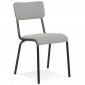 Chaise Design en Velours "Politano" 83cm Gris|Chaise|Paris Prix