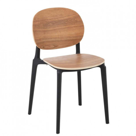 Chaise Design "Finama" 82cm Naturel & Noir|Chaise|Paris Prix