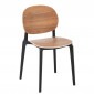 Chaise Design "Finama" 82cm Naturel & Noir|Chaise|Paris Prix