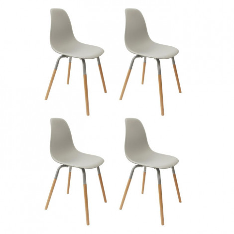Lot de 4 Chaises Scandinaves "Phénix" 81cm Gris|Chaise|Paris Prix