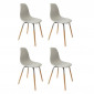 Lot de 4 Chaises Scandinaves "Phénix" 81cm Gris|Chaise|Paris Prix