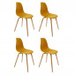 Lot de 4 Chaises Scandinaves "Phénix" 81cm Moutarde|Chaise|Paris Prix