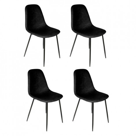 Lot de 4 Chaises Design "Amber" 86cm Noir|Chaise|Paris Prix