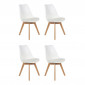 Lot de 4 Chaises Scandinave "Coquil" 81cm Blanc|Chaise|Paris Prix