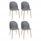 Lot de 4 Chaises Scandinave "Bergen" 81cm Gris|Chaise|Paris Prix