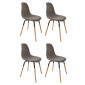 Lot de 4 Chaises Scandinaves "Phénix" 85cm Gris Foncé|Chaise|Paris Prix