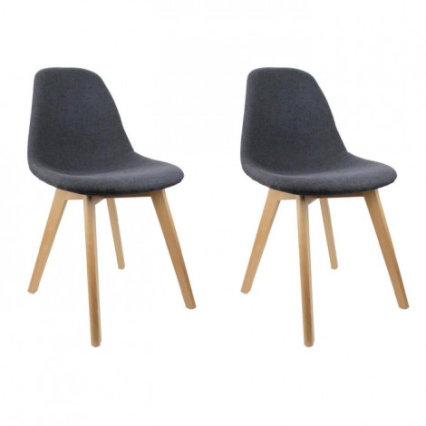 Lot de 2 Chaises Scandinaves "Pilta" 87cm Noir|Chaise|Paris Prix