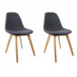 Lot de 2 Chaises Scandinaves "Pilta" 87cm Noir|Chaise|Paris Prix