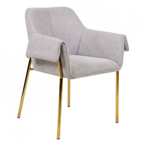 Chaise Design "Kelsey" 82cm Gris & Or|Chaise|Paris Prix