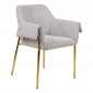 Chaise Design "Kelsey" 82cm Gris & Or|Chaise|Paris Prix