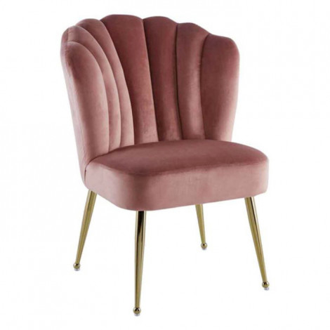Chaise Design en Velours "Pippa" 87cm Rose|Chaise|Paris Prix