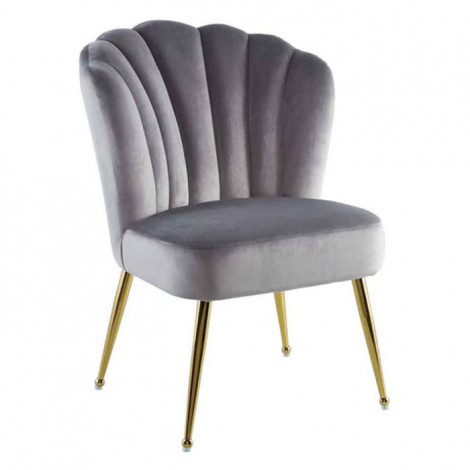 Chaise Design en Velours "Pippa" 87cm Gris|Chaise|Paris Prix
