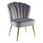 Chaise Design en Velours "Pippa" 87cm Gris|Chaise|Paris Prix