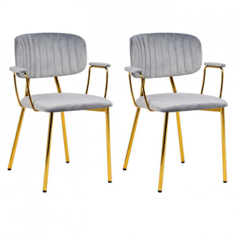 Lot de 2 Chaises Design "Kian" 80cm Gris|Chaise|Paris Prix