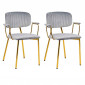 Lot de 2 Chaises Design "Kian" 80cm Gris|Chaise|Paris Prix