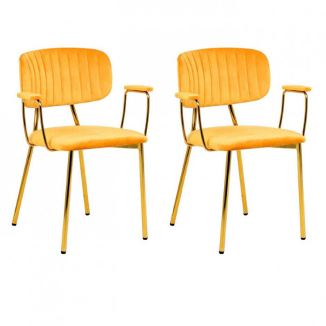 Lot de 2 Chaises Design "Kian" 80cm Orange|Chaise|Paris Prix