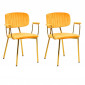 Lot de 2 Chaises Design "Kian" 80cm Orange|Chaise|Paris Prix