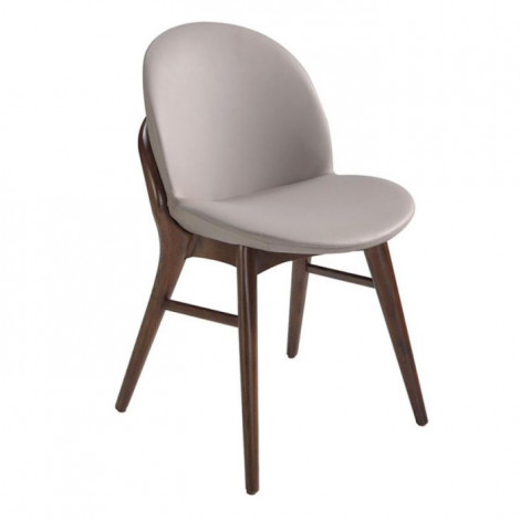 Chaise Design en Cuir "Velma" 79cm Taupe|Chaise|Paris Prix